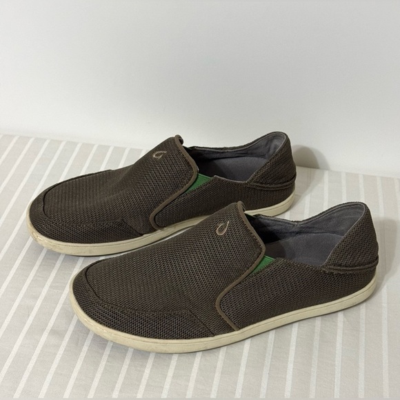 Olukai Nohea Mesh Slip On Shoes Loafers Sneakers Brown Men’s Size 8 - Picture 14 of 15